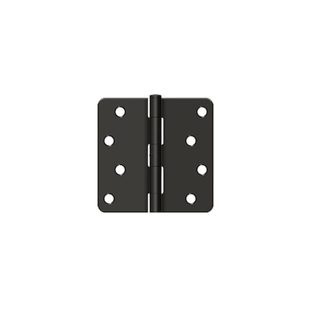 Deltana 4 x 4 x 1/4 Radius Hinge; Heavy Duty; Oil Rubbed Bronze Finish S44R4N10B